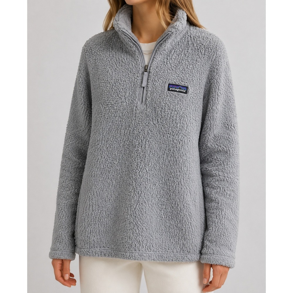 Patagonia Los Gatos Fleece Pullover Womens XS Gray Quarter Zip Hiking Designer